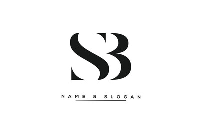 SB, BS Abstract Letters Logo Monogram
