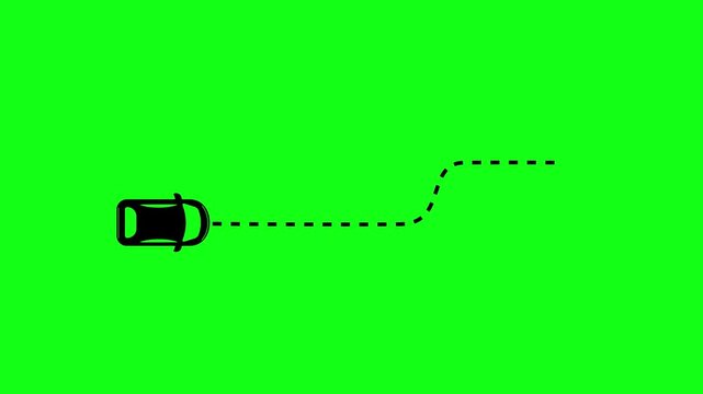 google map location pointer icon animated. car with location icon, travel point concept