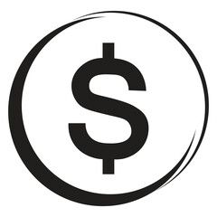 Dollar money coin icon. Flat illustration of dollar money coin vector icon for web design. Money icon. Dollar icon