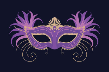 Fototapeta premium Ball mask with golden details, celebration concept