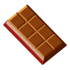 chocolate bar on white background