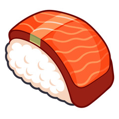 sushi on a white background