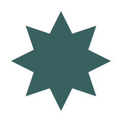 Islamic geometric shapes and ornamental frame icon