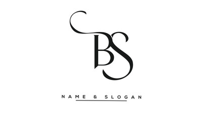 SB, BS Abstract Letters Logo Monogram