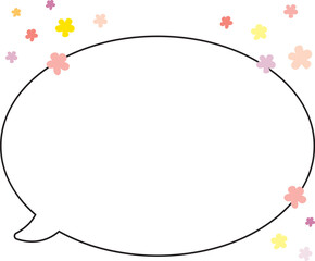 うれしい気持ちの吹き出し_楕円_左しっぽ