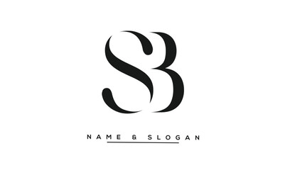 SB, BS Abstract Letters Logo Monogram