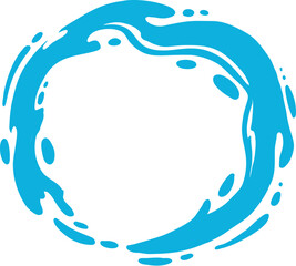 Water splash silhouette. Cartoon liquid water drops, flows and waves, black aqua splashes flat vector illustration icon. Water splash silhouettes on white backbround