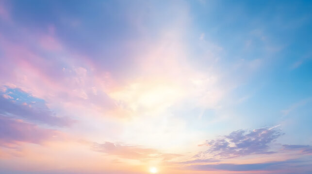 Sky Serenade: A mesmerizing dance of light and color unfolds in the sky, with hues of blue, pink, and yellow blending seamlessly as the sun sets or rises, creating a serene and captivating atmosphere.