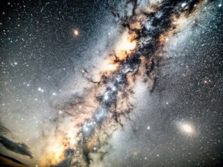 Macro Milky Way Photography: Vertical Nebula Space Background, Night Starry Sky Images