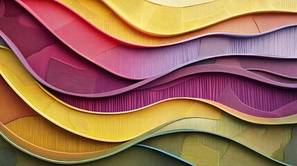 Multicolored Abstract Wave Art for Backdrop Design