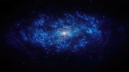 Obraz premium A Vibrant Spiral Galaxy with Bright Stars and Deep Space Nebulae
