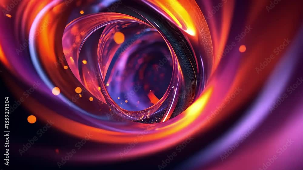 Poster Mesmerizing abstract fireworks in vibrant colors set against a dark background, High-definition abstract fireworks video 3d render, HDp