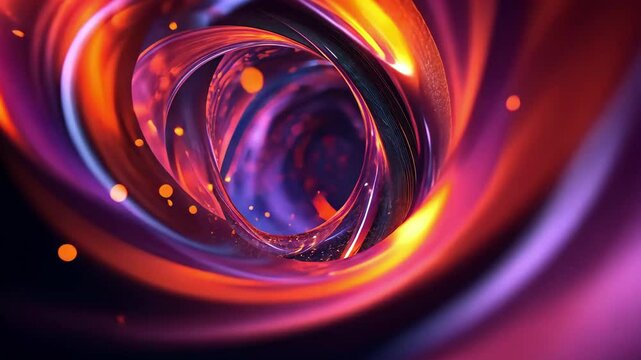 Mesmerizing abstract fireworks in vibrant colors set against a dark background, High-definition abstract fireworks video 3d render, HDp