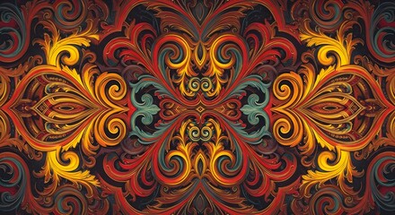 horizontal design with a place for text, vintage book bookmarks, a collection of modular paintings.