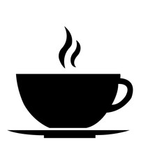 Coffee clip art design on plain white transparent isolated background for card, shirt, hoodie, sweatshirt, apparel, card, tag, mug, icon, poster or badge