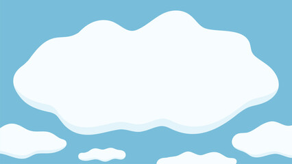 Blue sky with clouds hand drawing