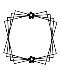 Square frame clip art design on plain white transparent isolated background for card, shirt, hoodie, sweatshirt, apparel, tag, mug, icon, poster or badge