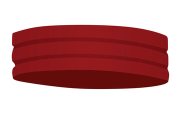 Red sport head band. vector illustration