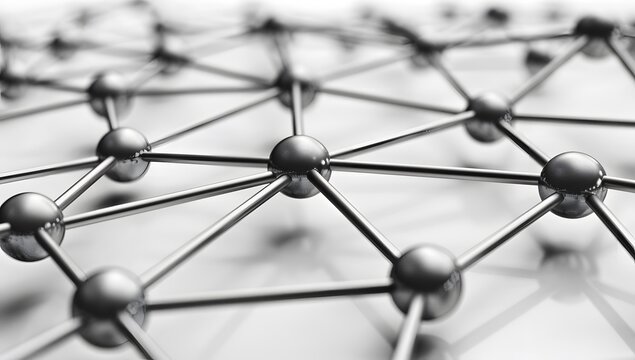 Abstract Network Connection Structure - Nodes and Lines