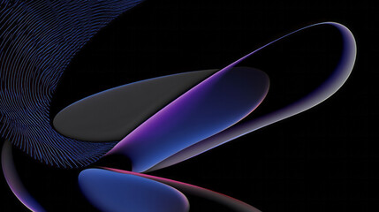 a black background with a blue and red swirl