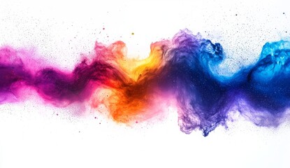 Fototapeta premium Colorful Swirling Smoke Abstract Background with Vibrant Hues