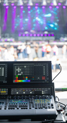 Lichtmischpult zur Licht Steuerung auf einem Konzert