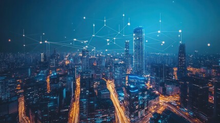 Fototapeta premium Smart City Network