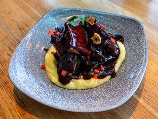 asado veal ribs simmered at low temperatures