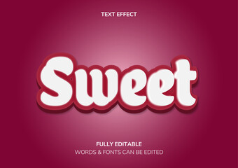 Sweet Editable Handwritten Text Effect on Red Background