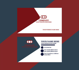 Modern Business Card Design  Professional Black ,Orange Template 