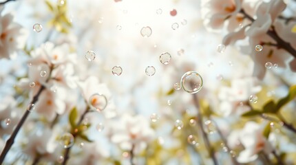 Fototapeta premium The shape of a SPRING drawn with a multitude of leaves and colorful flowers on a white background - Spring is coming - Generative Ai 