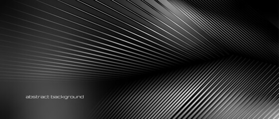 Elegant Black Striped Background with Metallic Reflection
