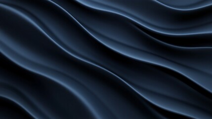 Fototapeta premium Elegant abstract waves in deep blue tones, smooth texture creating a calming effect, perfect for backgrounds or designs.