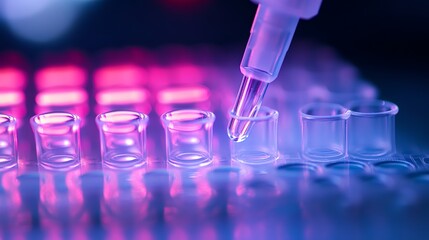 A PCR strip used in genetic laboratory testing. 