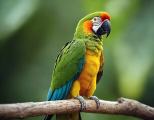 Obraz premium .The parrot Caccadus is sitting on a branch.