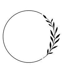 Circle clip art design on plain white transparent isolated background for card, shirt, hoodie, sweatshirt, apparel, tag, mug, icon, poster or badge