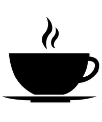 Coffee clip art design on plain white transparent isolated background for card, shirt, hoodie, sweatshirt, apparel, card, tag, mug, icon, poster or badge