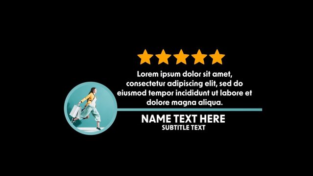 Clean Universal Testimonial Review with Image & Rating