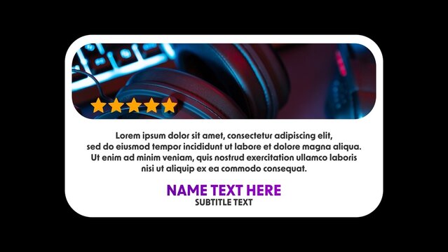 Modern Testimonial Review with Rating & Image