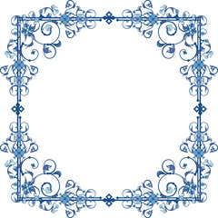 Vector ornamental frame series. Page decoration designs in Oriental and Turkish style, great for greeting cards and wedding invitations. Blue and violet colors.
