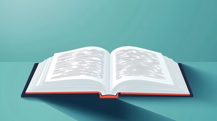 Fototapeta premium Open Book Illustration, Education Knowledge Concept