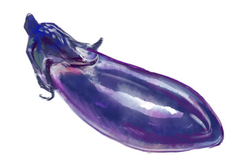 新鮮で美しいアンティチョークの水彩イラスト(透過PNG)