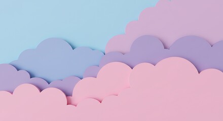Soft pastel clouds in dreamy hues.