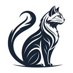 Obraz premium black and white cat