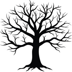 Obraz premium tree silhouette vector