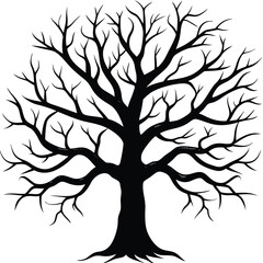 Obraz premium tree silhouette vector