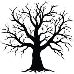 Obraz premium vector tree silhouette