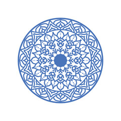 Vector line art minimal mandala design illustration for decoration