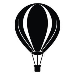 Hot Air Balloon Silhouette Vector Art