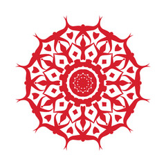 Vector line art minimal mandala design illustration for decoration